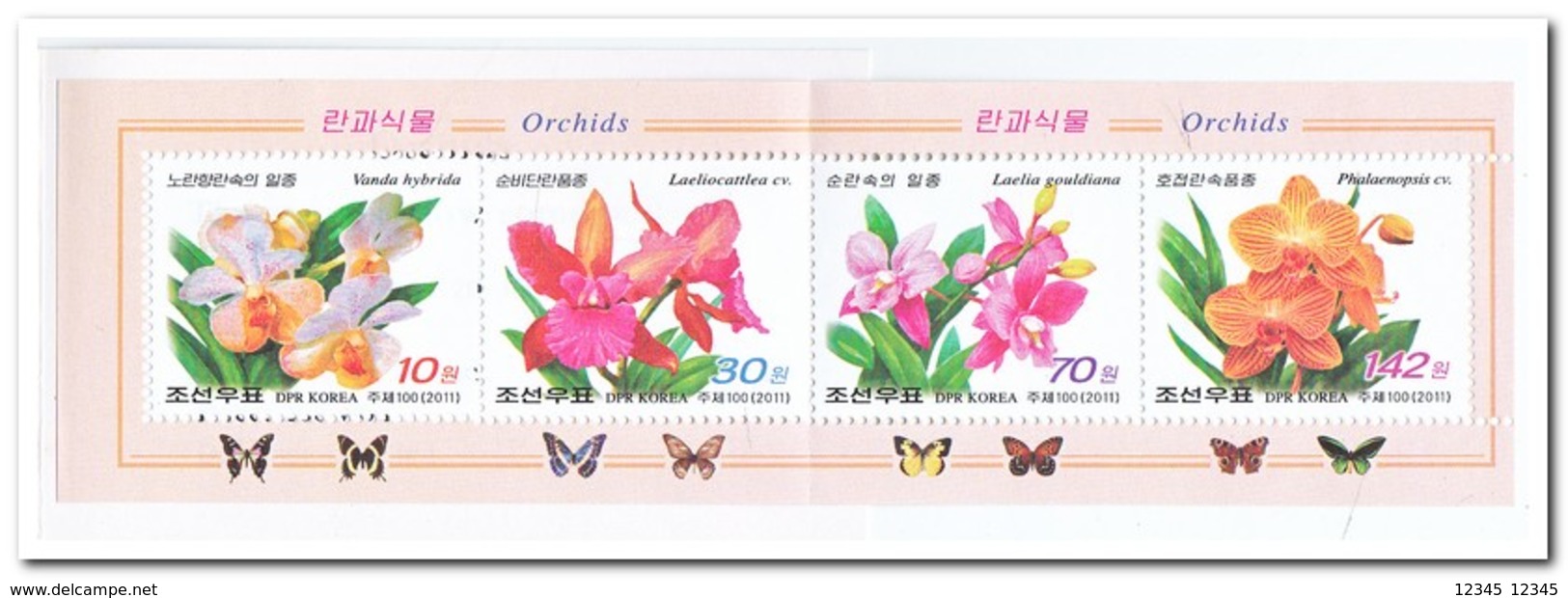 Noord Korea 2011, Postfris MNH, Orchids, Flowers ( Booklet ) - Korea (Noord)