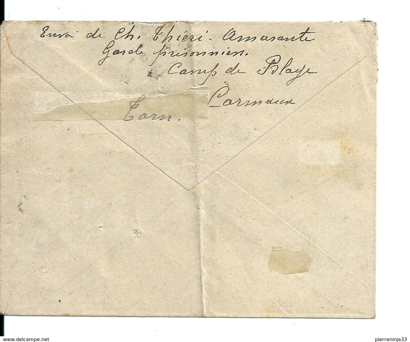 Lettre Avec Cachet " Camp De P.G. De Blaye / Tarn" ( Sans Correspondance) - Lettres & Documents