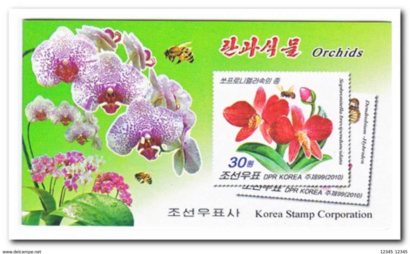 Noord Korea 2010, Postfris MNH, Orchids, Butterflies, Insects, Flowers ( Booklet ) - Korea (Noord)