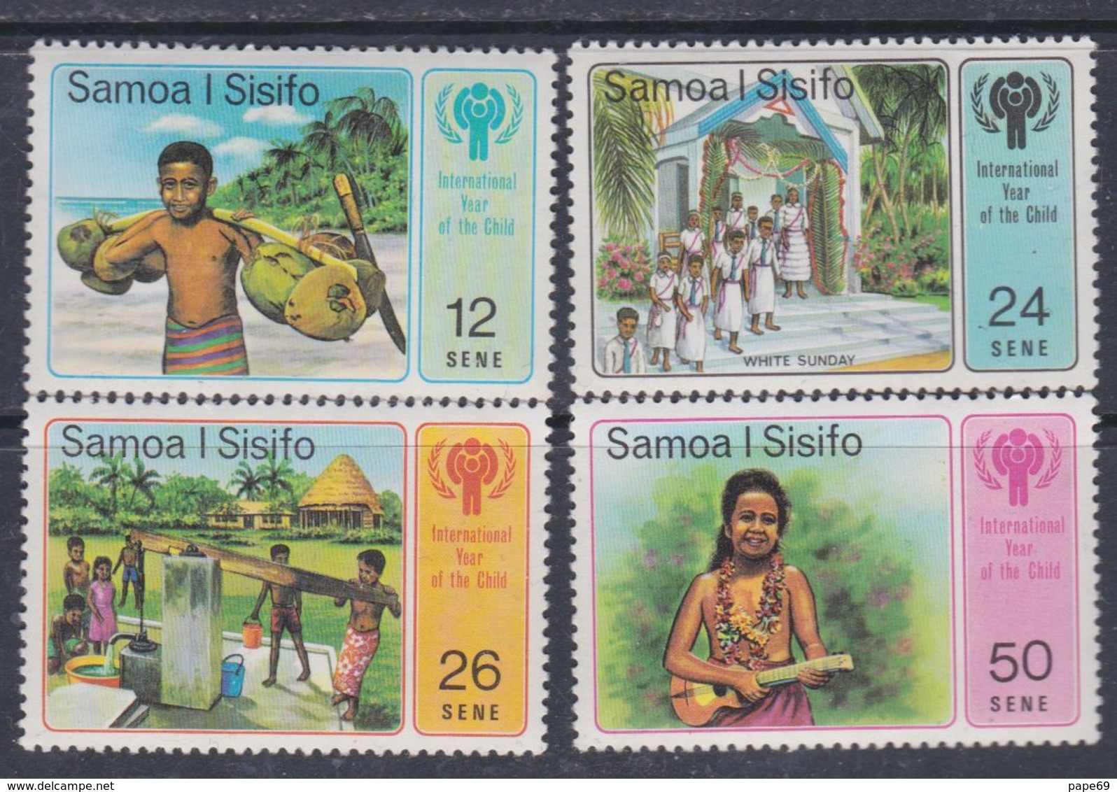 Samoa N° 446 / 49 XX Année Internationale De L'enfant, Les 4 Valeurs Sans Charnière, TB - Samoa