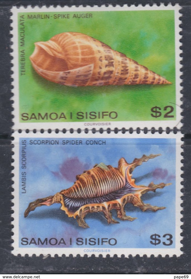 Samoa N° 450 / 51 XX Série Courante : Coquillages, Les 2 Valeurs Sans Charnière, TB - Samoa