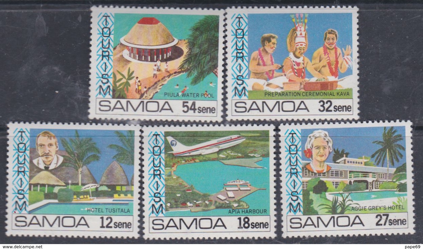 Samoa N° 490 / 94 XX Tourisme, Les 5 Valeurs Sans Charnière, TB - Samoa