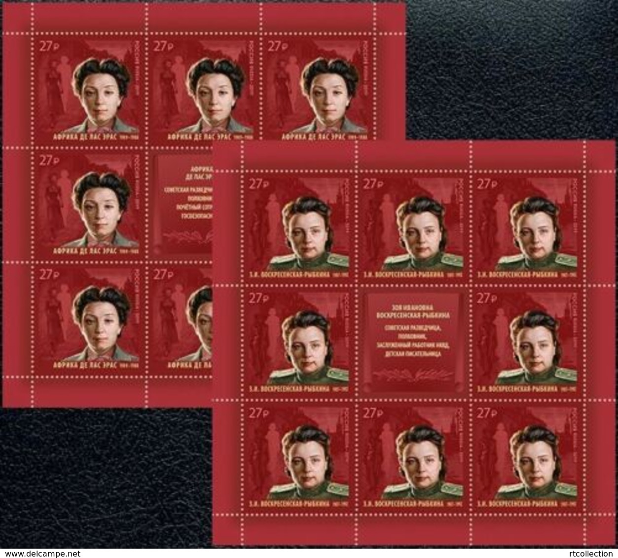 Russia 2019 - 2 Sheets 100th Anniversary SVR Foreign Intelligence Service People Lady Organizations Militay Stamps MNH - Ganze Bögen