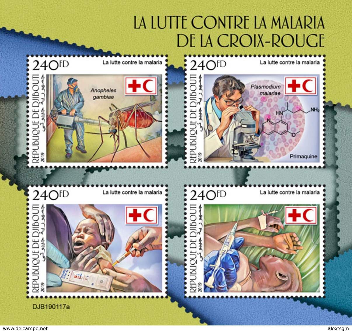 DJIBOUTI 2019 - Red Cross, Malaria. Official Issue - Red Cross