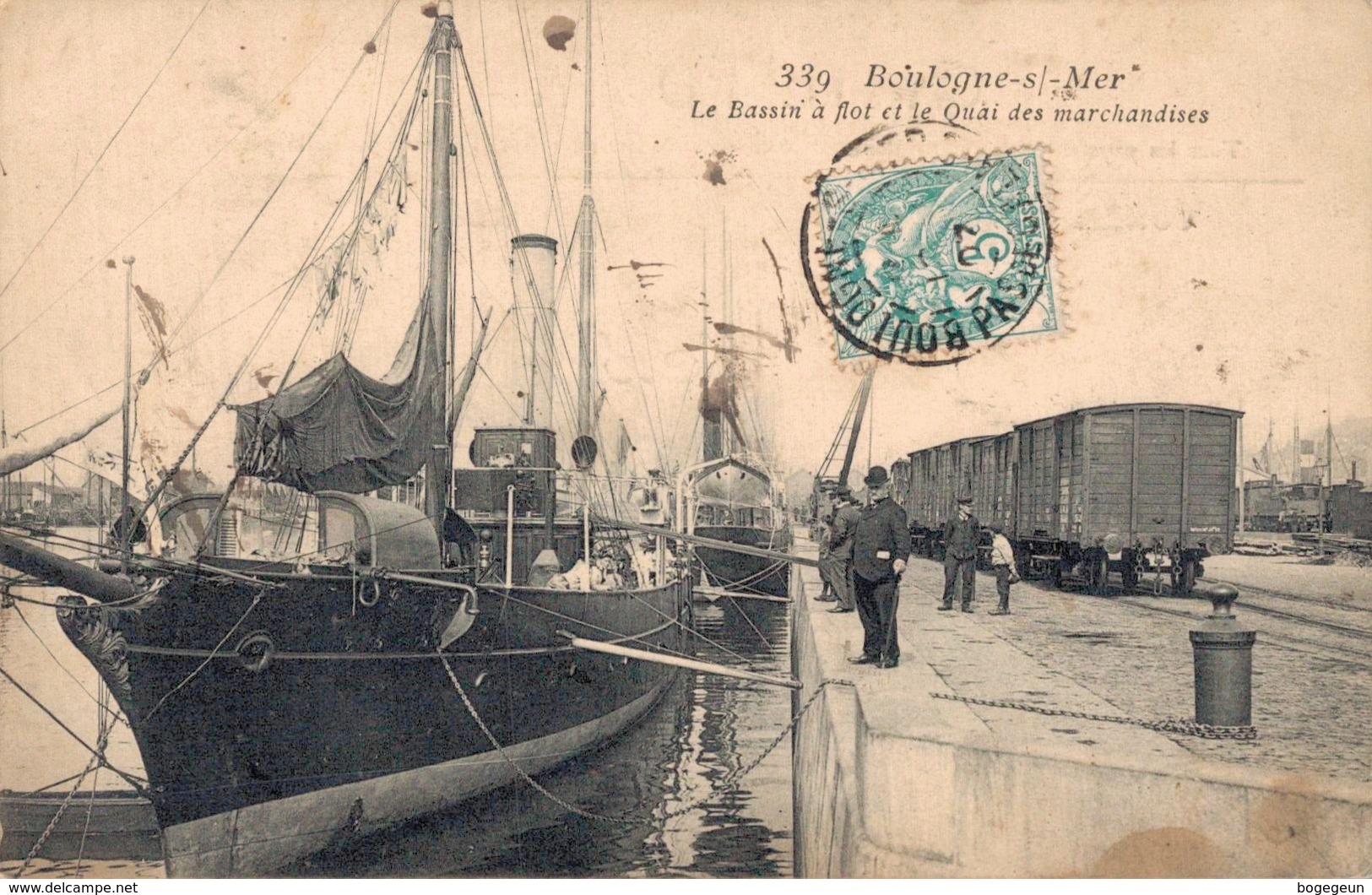 62 339 BOULOGNE SUR MER Le Bassin à Flot Et Le Quai Des Marchandises - Boulogne Sur Mer