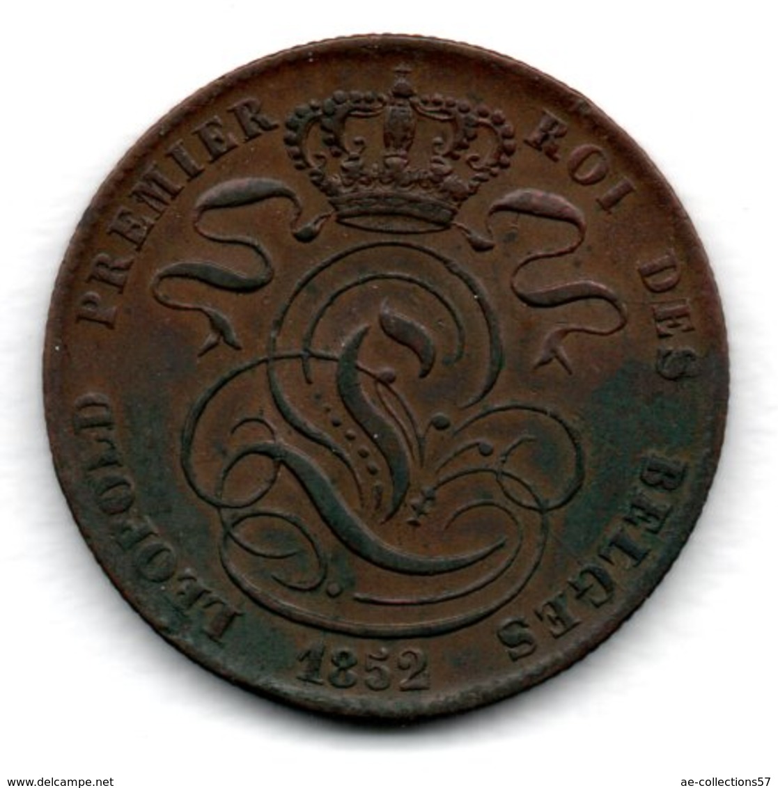 Belgique  -  5 Centimes 1852  -  Km # 5.1  -  état  TTB+ - 5 Centimes