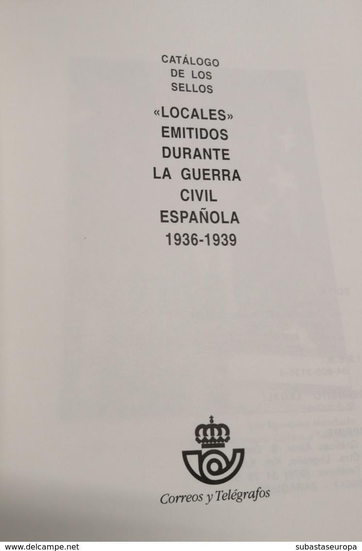 Catálogo De Los Sellos Locales Emitidos En La Guerra Civil. - Autres & Non Classés