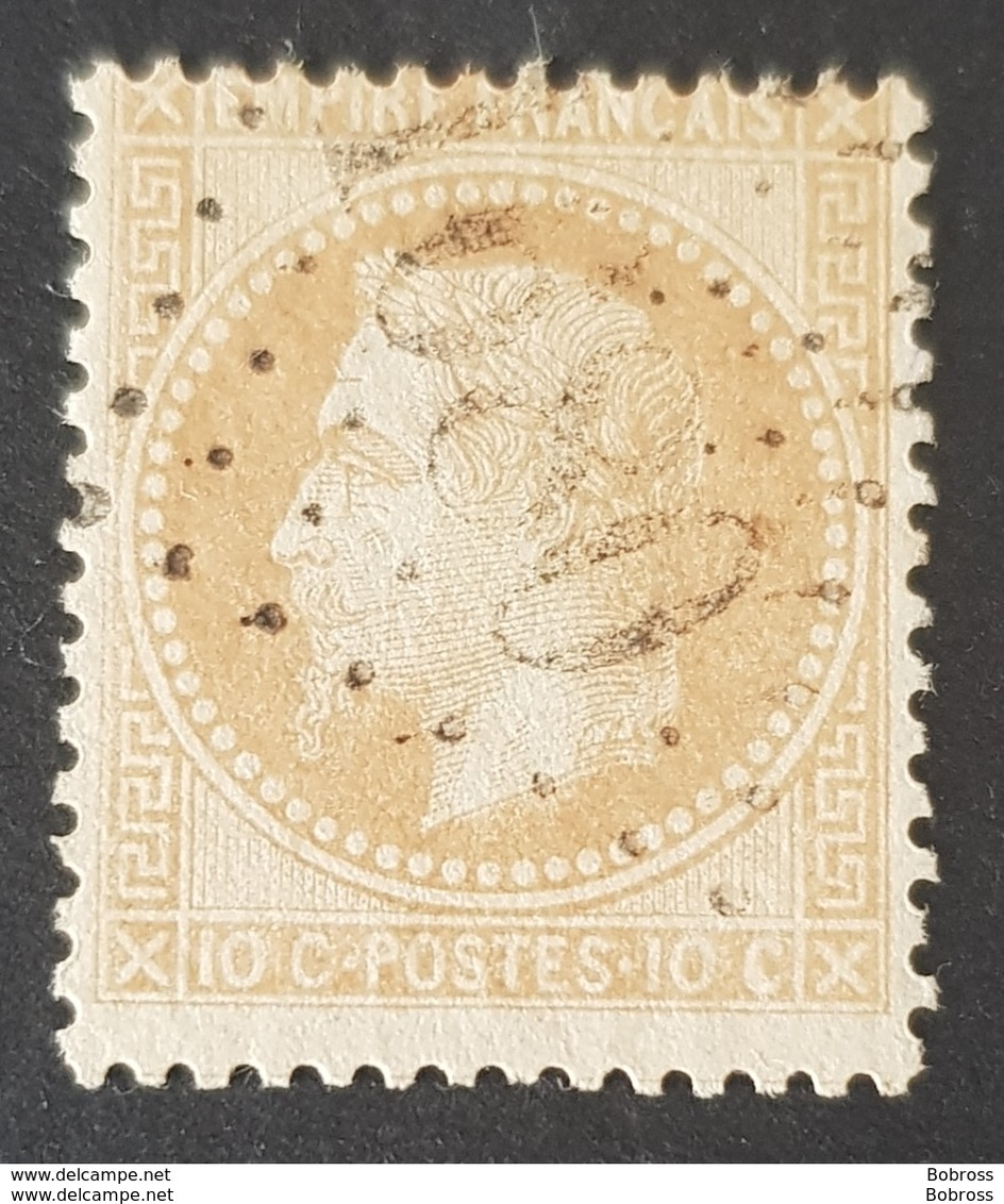 1862 - 1871, Emperor Napoléon Lll, Type Ll, 10c, Bistre Pâle, France, Empire Française - 1862 Napoleon III