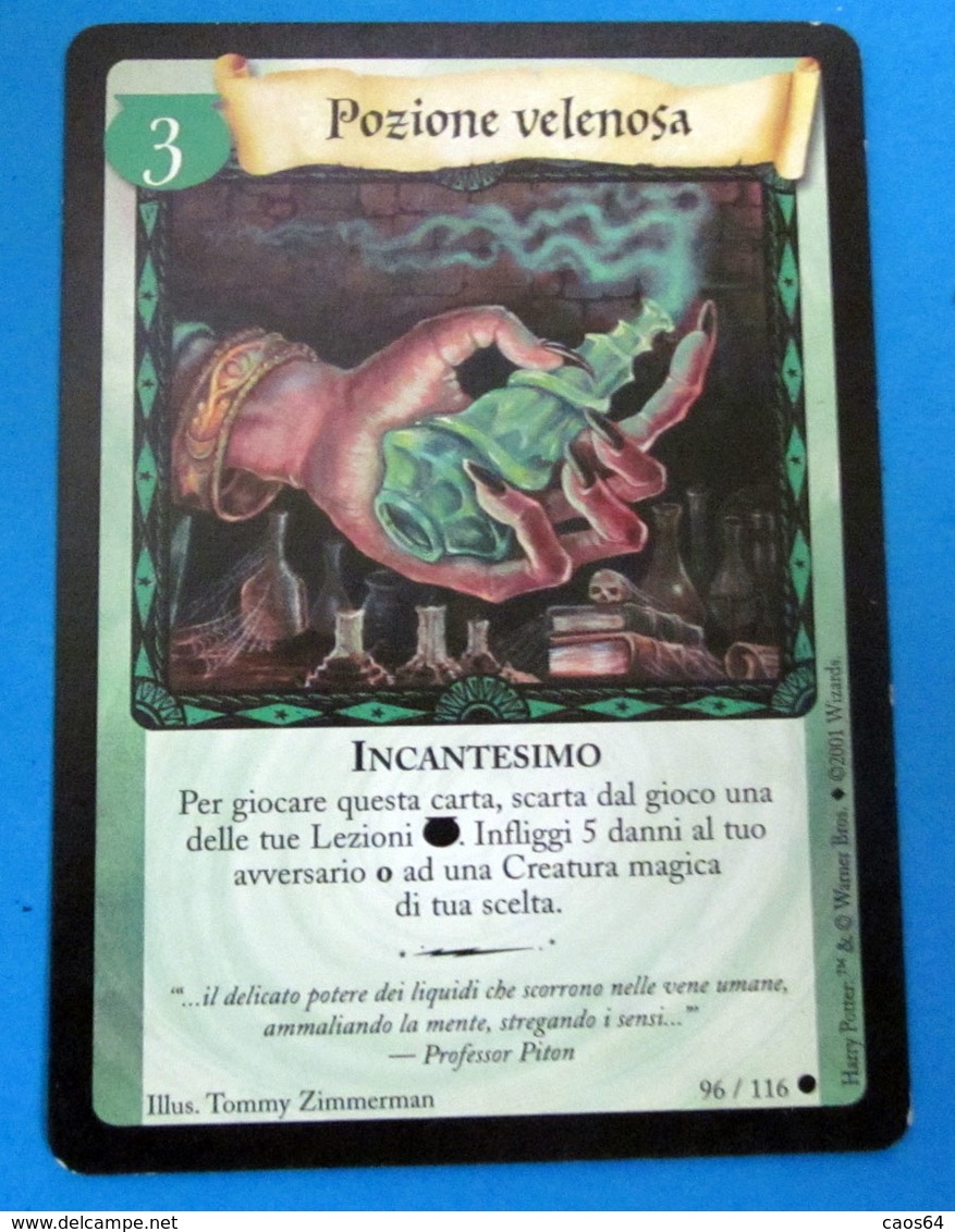 HARRY POTTER POZIONE VELENOSA CARD WIZARDS 2001 - Harry Potter