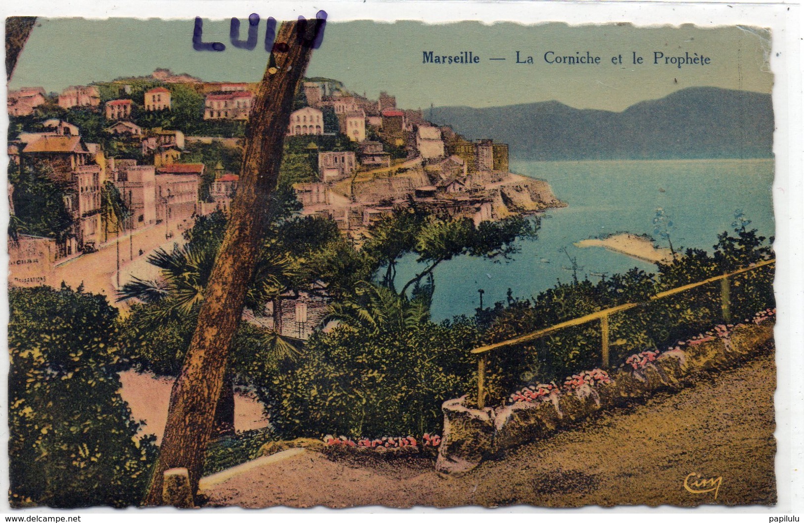 DEPT 13 : édit. Cim : Marseille La Corniche Et Le Prophète ,  ( Cachet Gare 1936 ) - Sin Clasificación