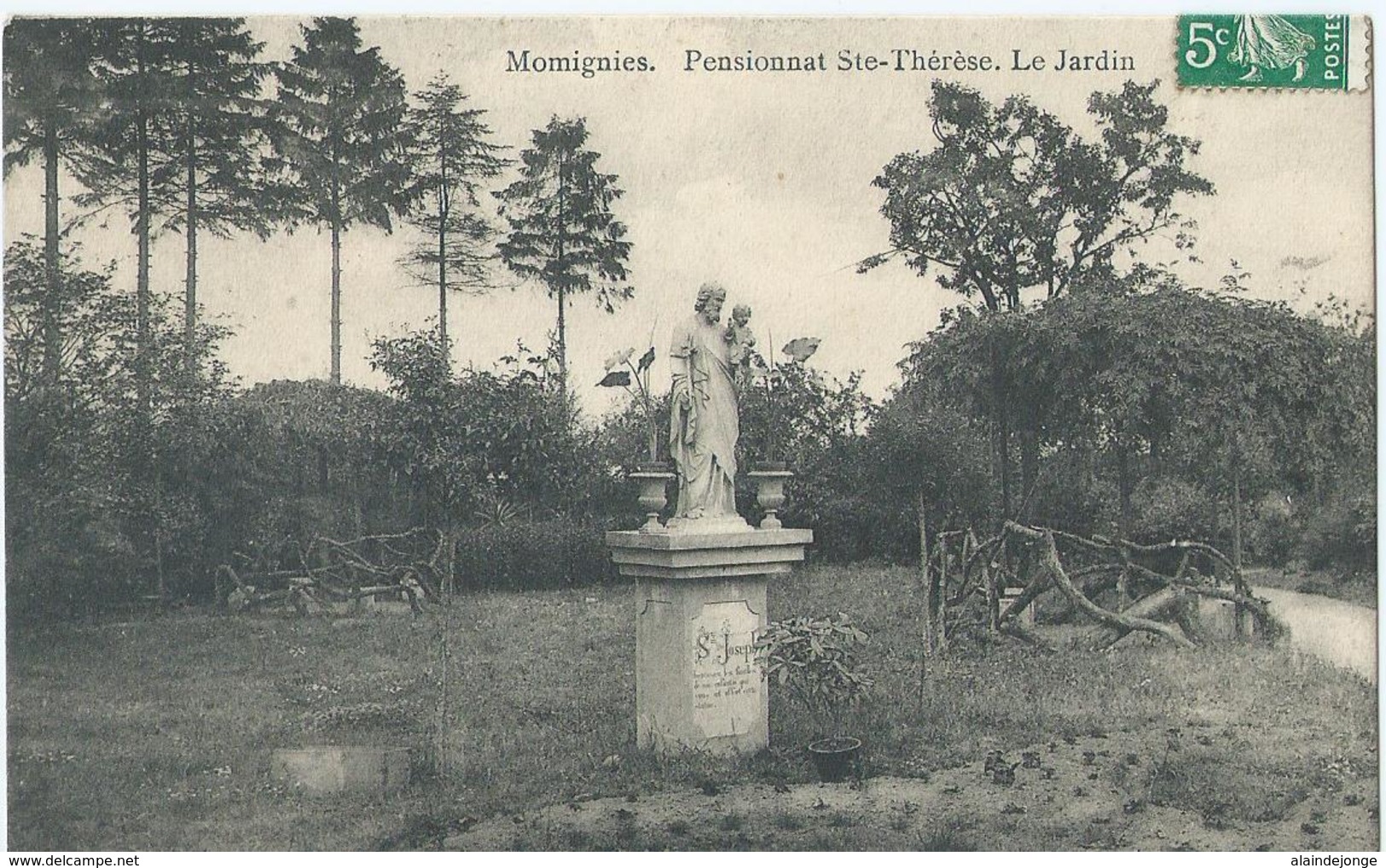 Momignies - Pensionnat Ste-Thérèse - Le Jardin - Edit. E. Douniau - 1909 - Bassenge