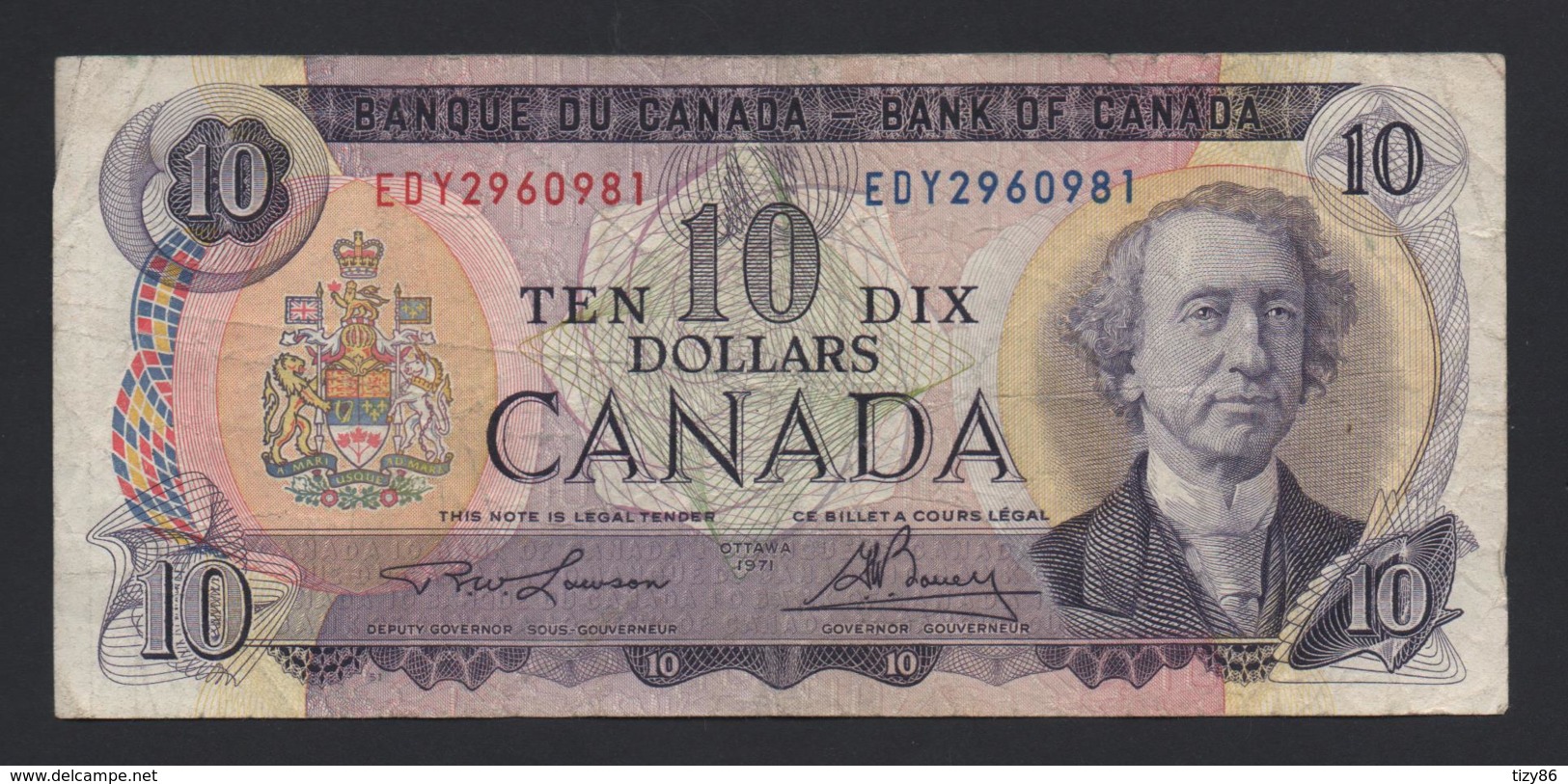 Banconota Canada - 10 Dollars 1971 - Canada