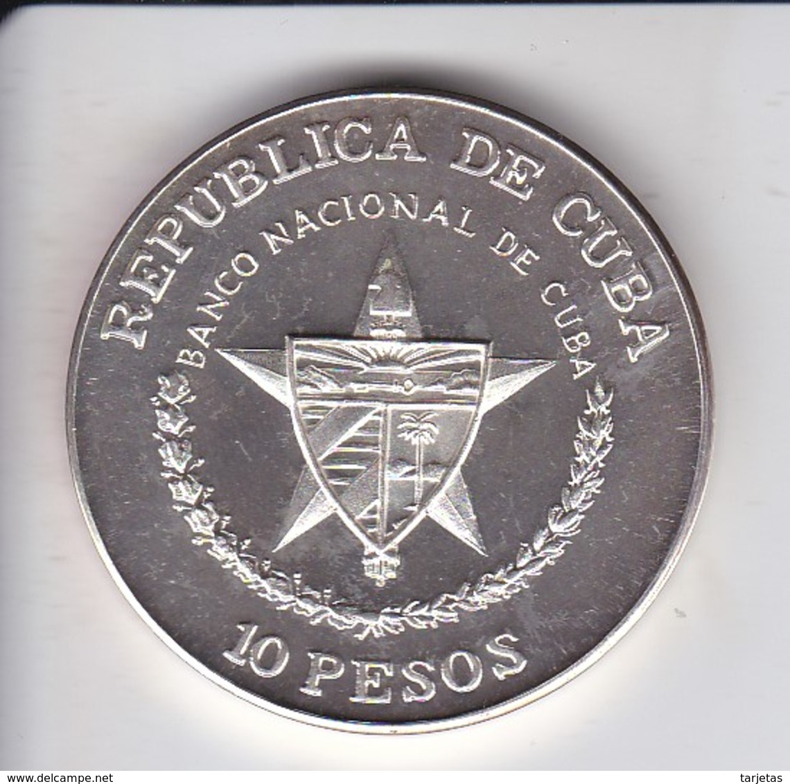 MONEDA DE PLATA DE CUBA DE 10 PESOS AÑO 1989 EN MARCHA HACIA LA VICTORIA - Cuba
