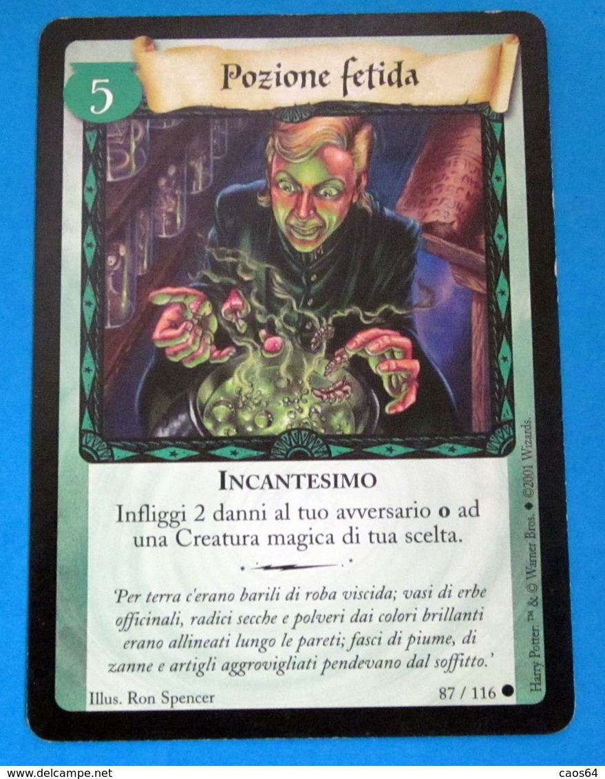 HARRY POTTER POZIONE FETIDA CARD WIZARDS 2001 - Harry Potter