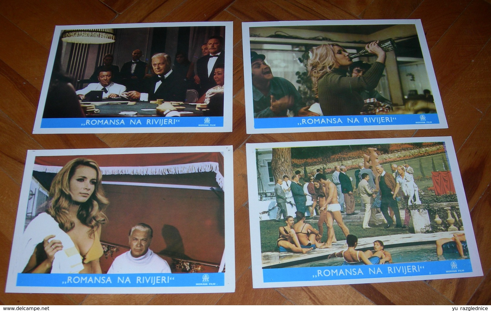 Michael Crawford HELLO-GOODBYE Genevieve Gilles 4x Yugoslavian Lobby Cards - Foto's