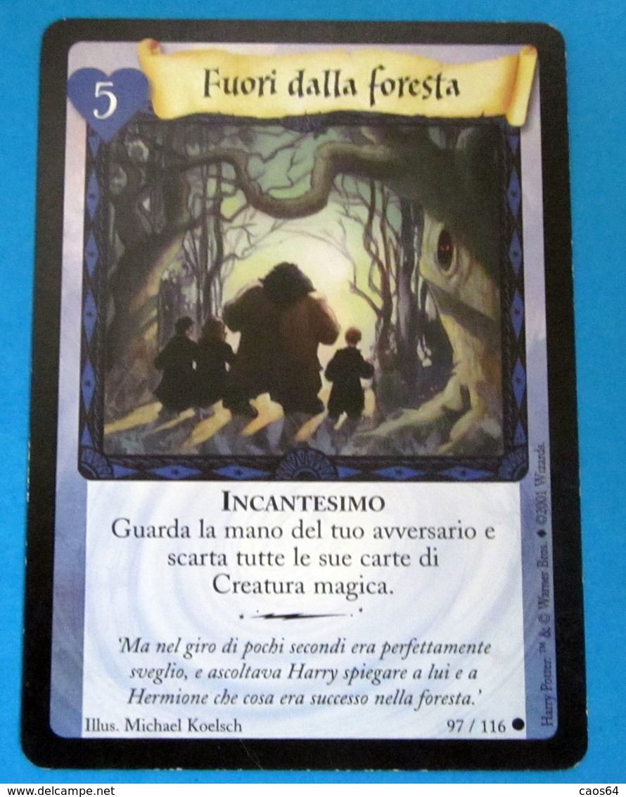 HARRY POTTER FUORI DALLA FORESTA CARD WIZARDS 2001 - Harry Potter
