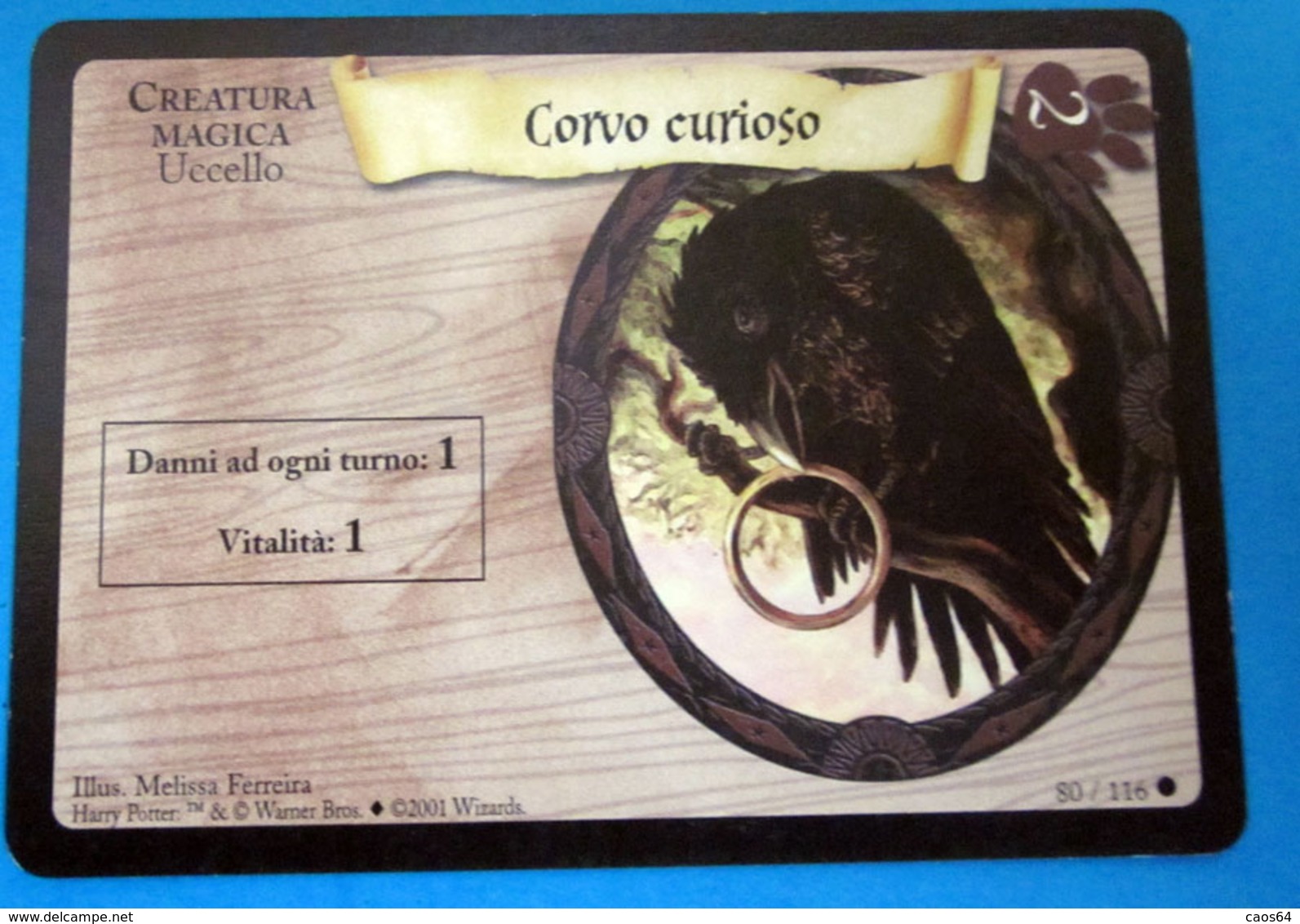 HARRY POTTER CORVO CURIOSO CARD WIZARDS 2001 - Harry Potter