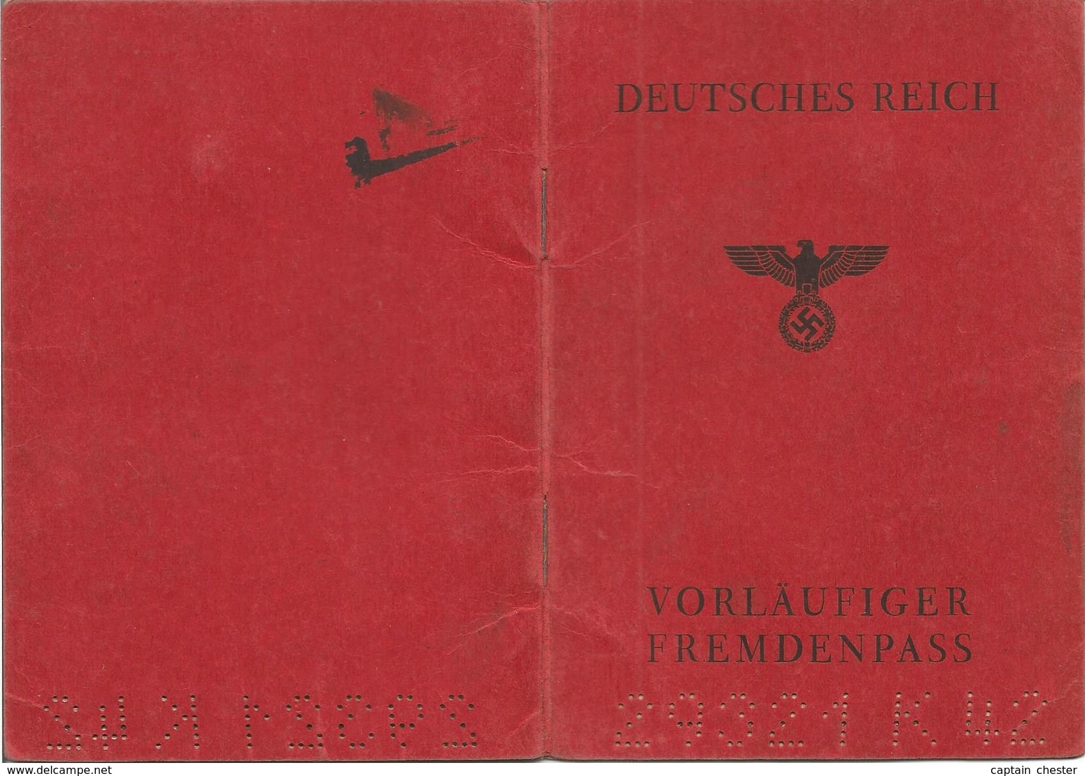 Deutsches Reich - Laisser Passer Provisoire 1943 ( Vorlaufiger Fremdenpass - Stuttgart ) - Documents