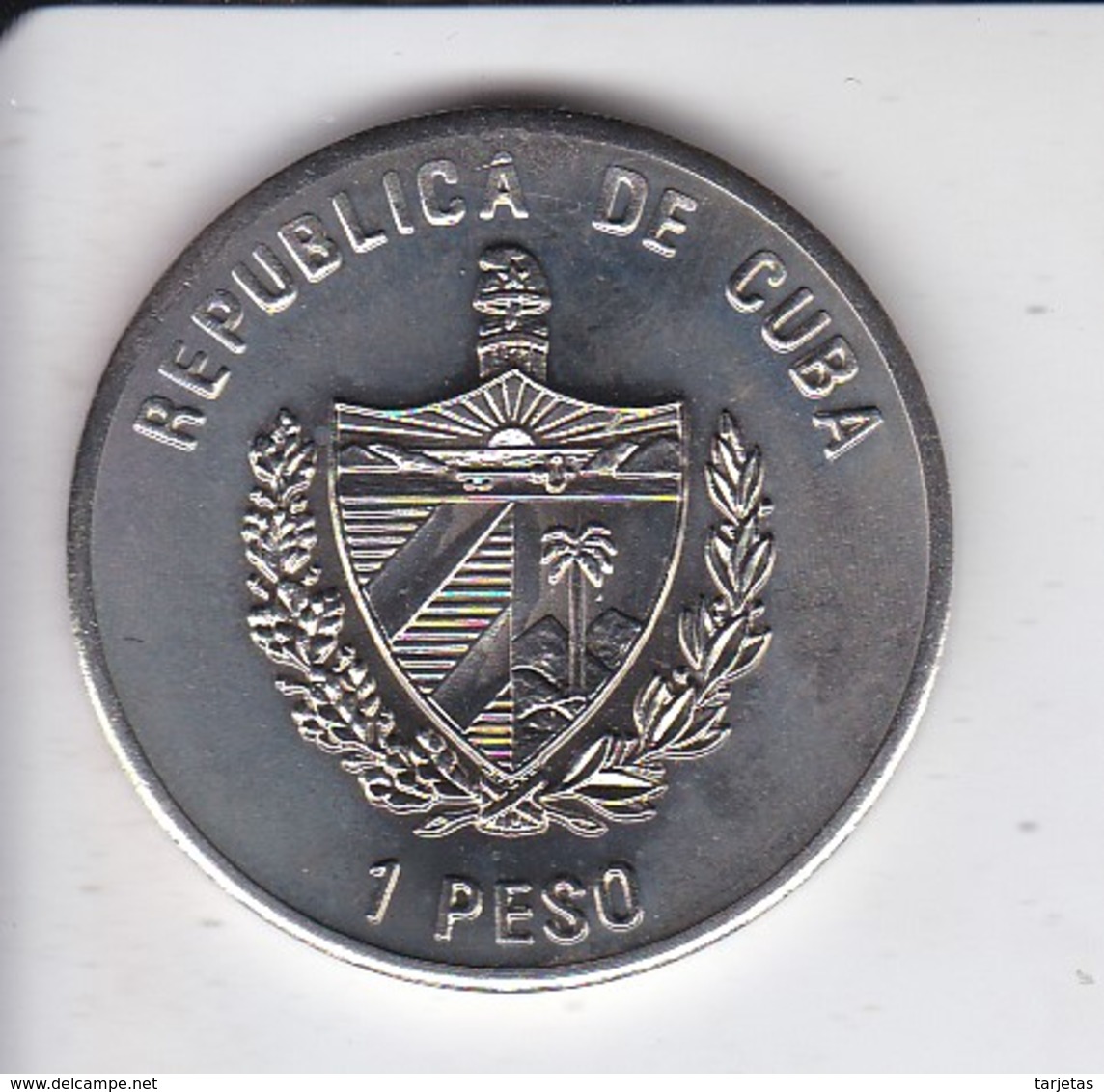 MONEDA DE CUBA DE 1 PESO DEL AÑO 1995 DE PIRATAS DEL CARIBE - CAPTAIN KIDD - Cuba