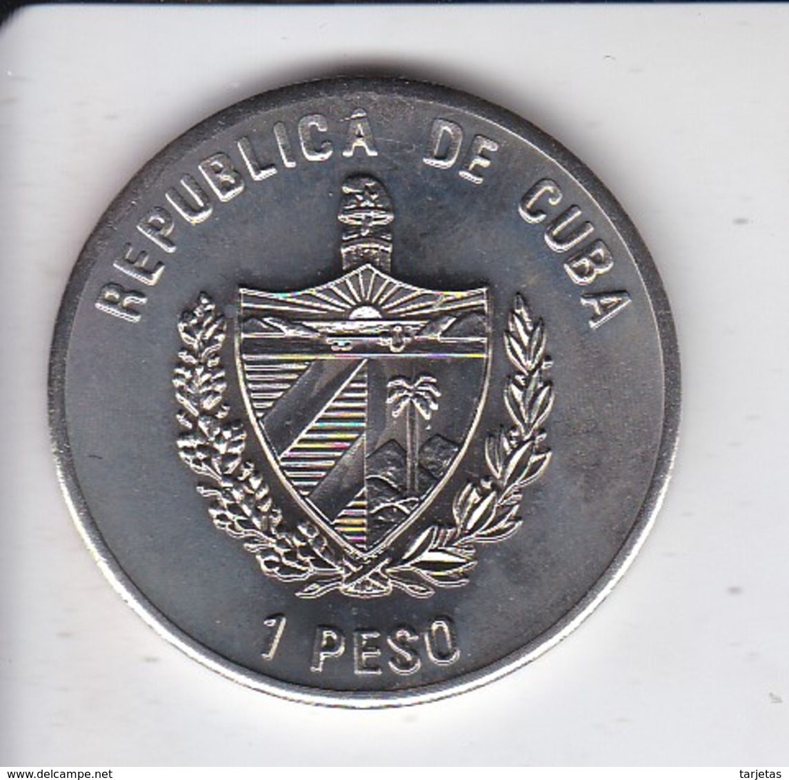 MONEDA DE CUBA DE 1 PESO DEL AÑO 1995 DE PIRATAS DEL CARIBE - SIR HENRY MORGAN - Cuba