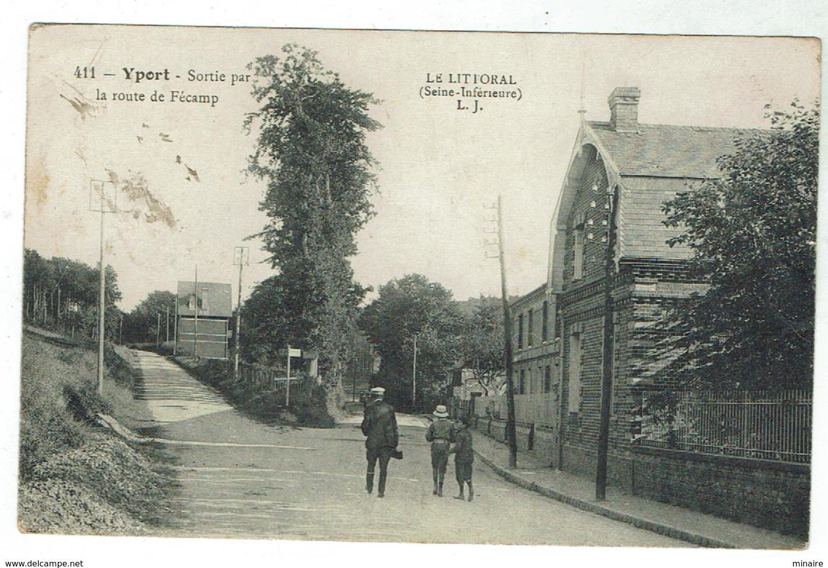 YPORT - Sortie Par La Route De Fécamp-  Bon état - Circulée 1916 - Yport