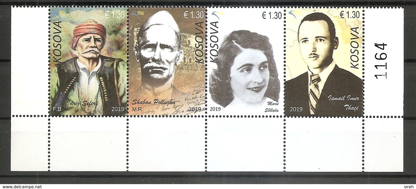 KOSOVO 2019,FAMOUS PERSONS,HEROINS,SEFERI,POLLUZHA,SHALLAKU,THACI,MNH - Kosovo