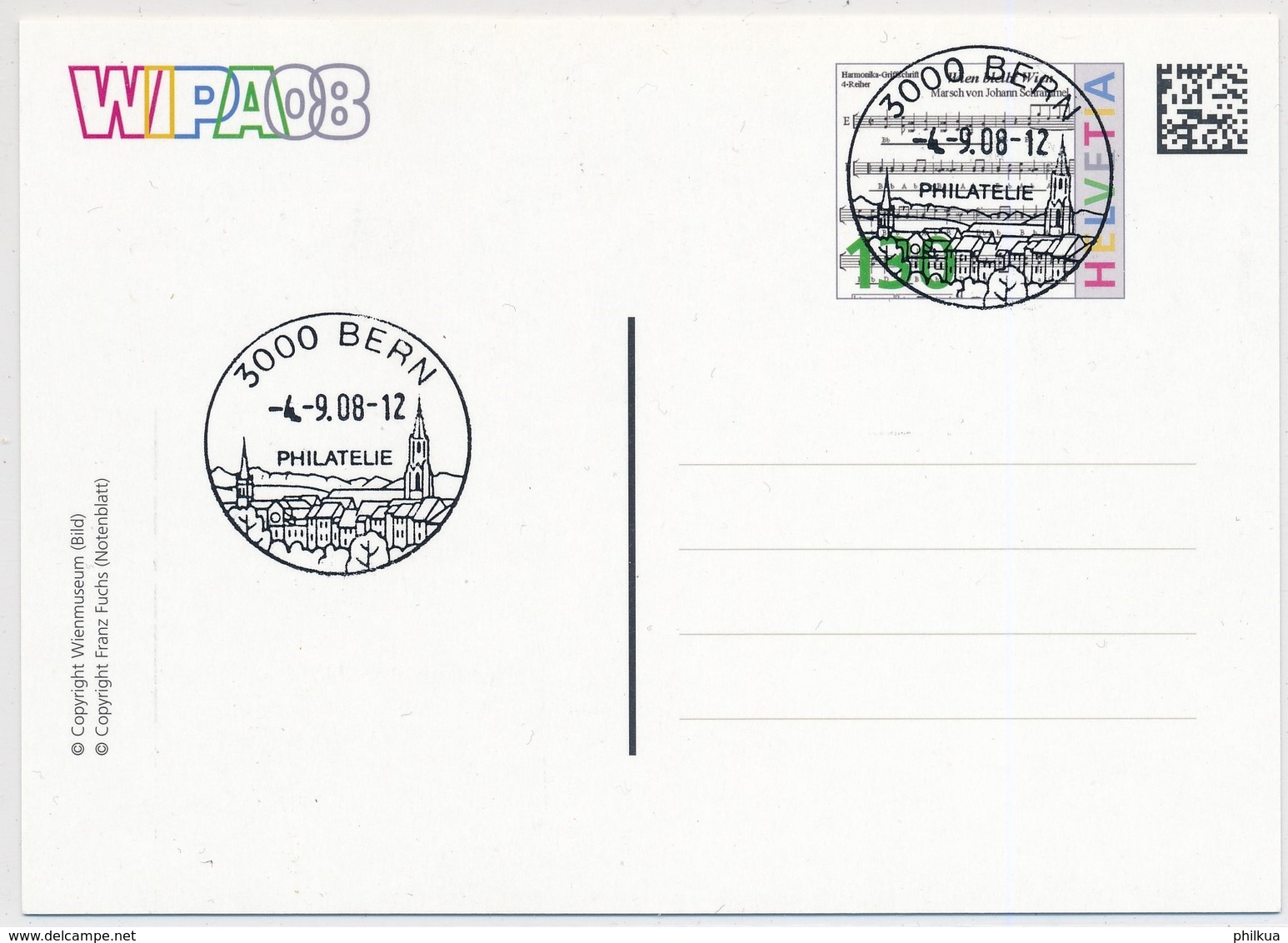 P331 Postkarte WIPA 08 Mit ET-Vollstempel - Interi Postali