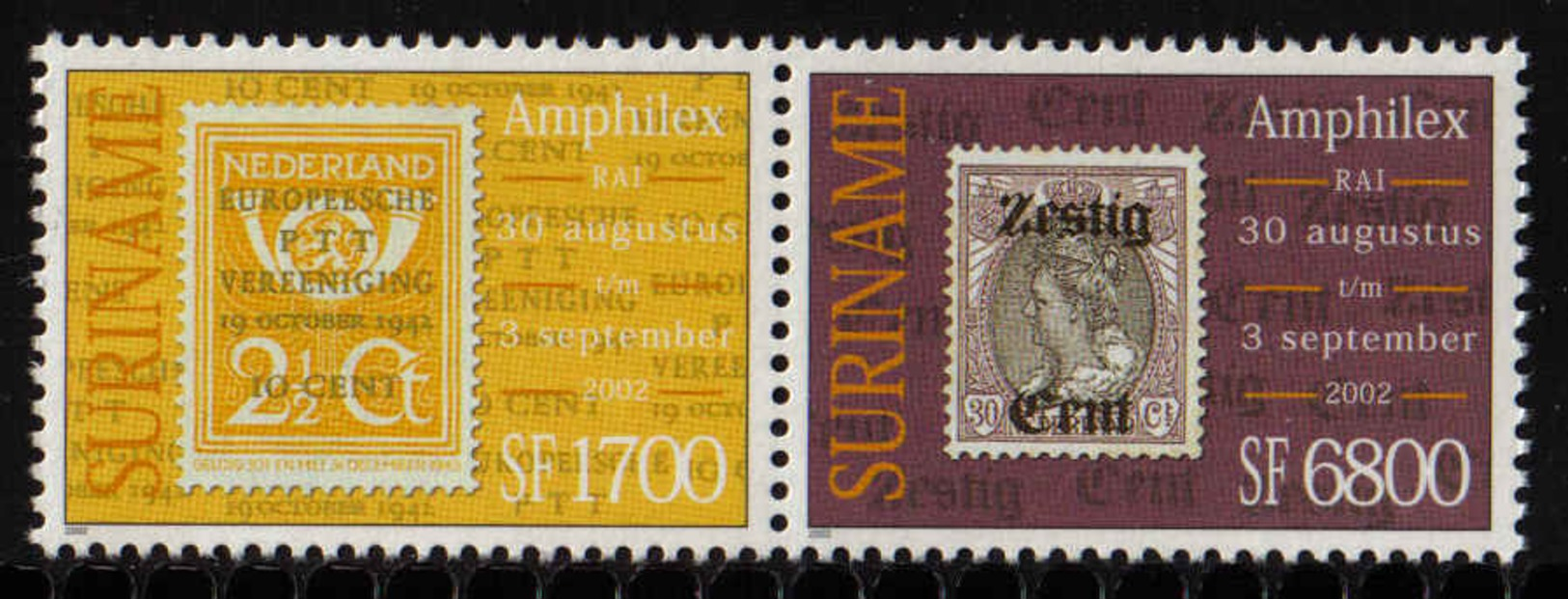 SURINAME, 2002 Amphilex 2v MNH - Surinam