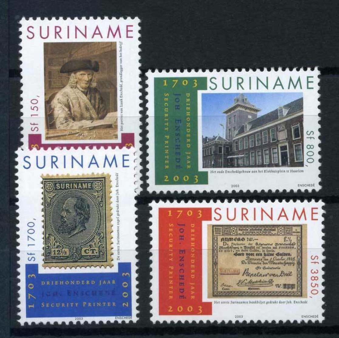 SURINAME, 2003 Joh. Enschede 4v MNH - Surinam