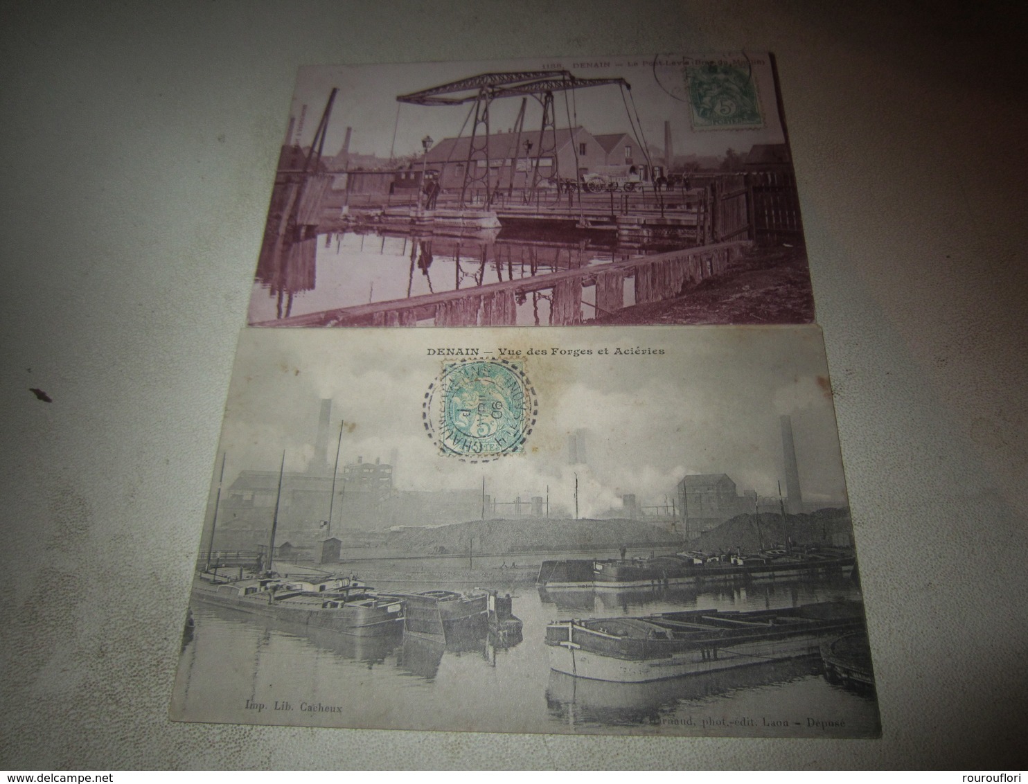 2 Cpa Carte Postale Ancienne Denain - Denain