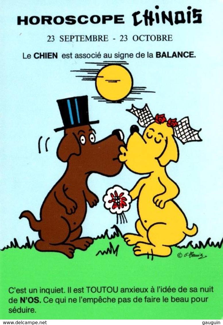 CPM - ILLUSTRATION G.MEUNIER - HOROSCOPE CHINOIS - CHIEN / BALANCE - Meunier, G.