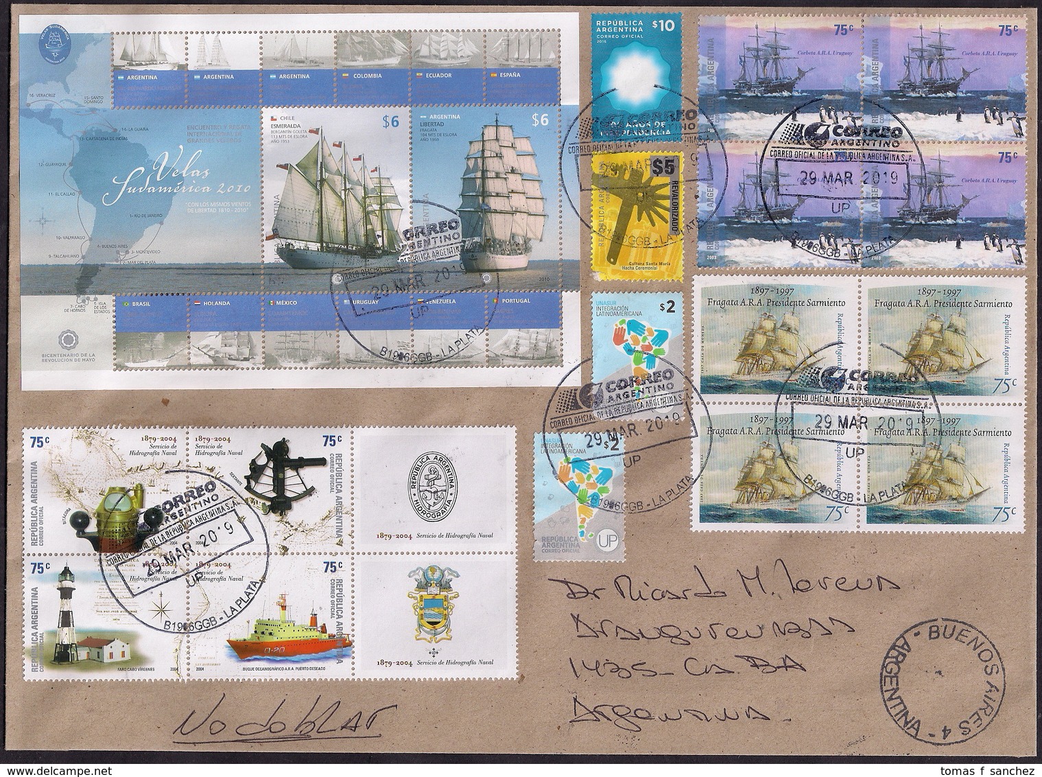 Argentine - 2019 - Grandes Veleros - Fragatas - Instruments De Navigation - Briefe U. Dokumente