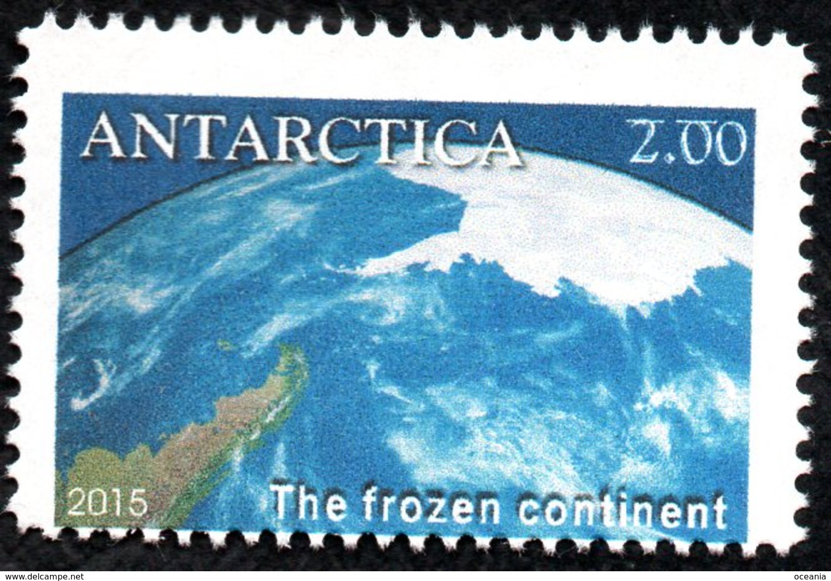 Antarctica Post From Space. White Lines Above The Value Error. And Off-set Perforations. - Other & Unclassified