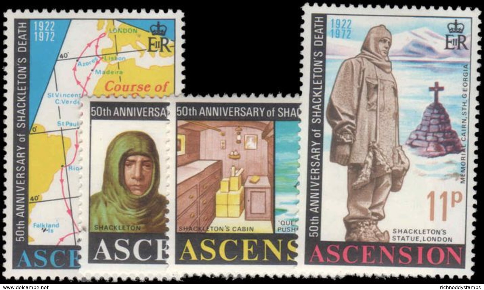 Ascension 1972 50th Anniv Of Shackleton's Death Unmounted Mint. - Ascension (Ile De L')