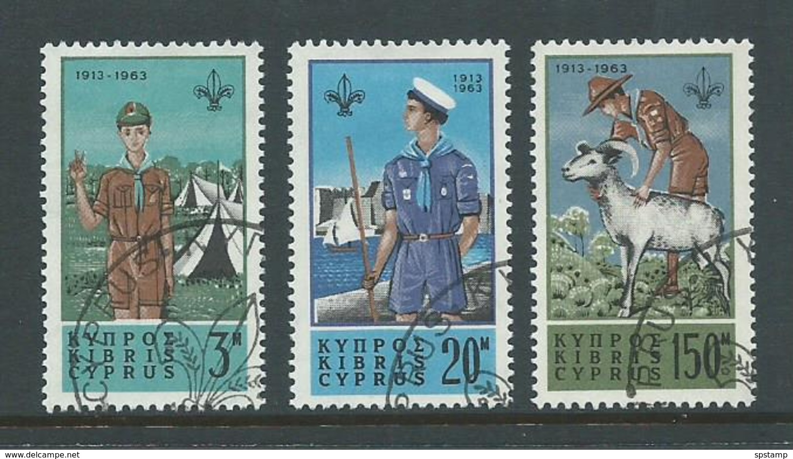 Cyprus 1963 Boy Scout Set 3 VFU Special Cds - Used Stamps