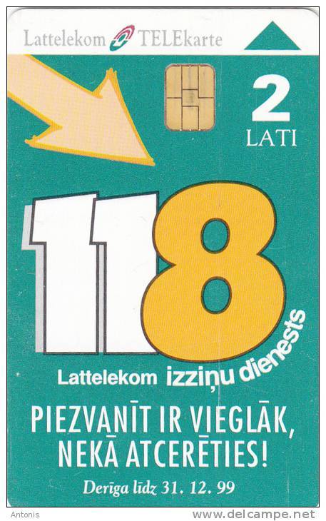 LATVIA - Infoservice 118, Exp.date 31/12/99, Used - Lettonie