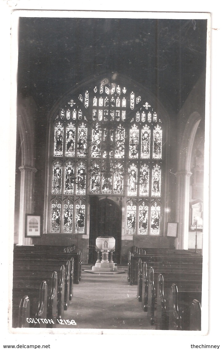 RP COLYTON CHURCH INTERIOR DEVON Nr SEATON & AXMINSTER CHAPMAN & SON DAWLISH - Autres & Non Classés