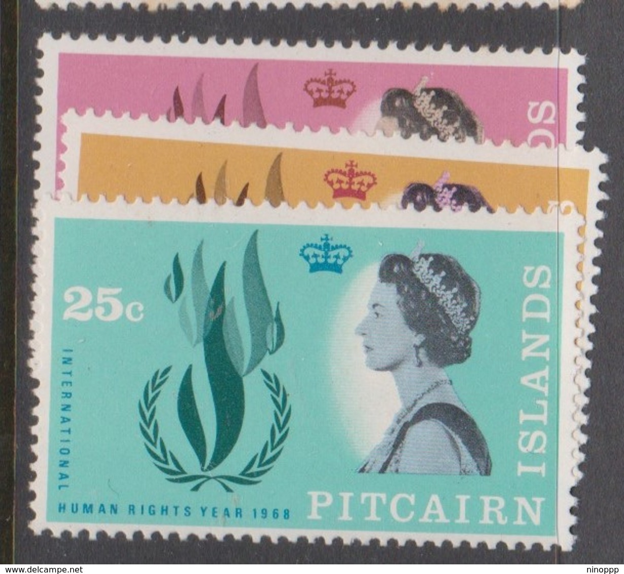 Pitcairn Islands SG 85-87 1968 Human Rights, Mint Never Hinged - Pitcairn Islands