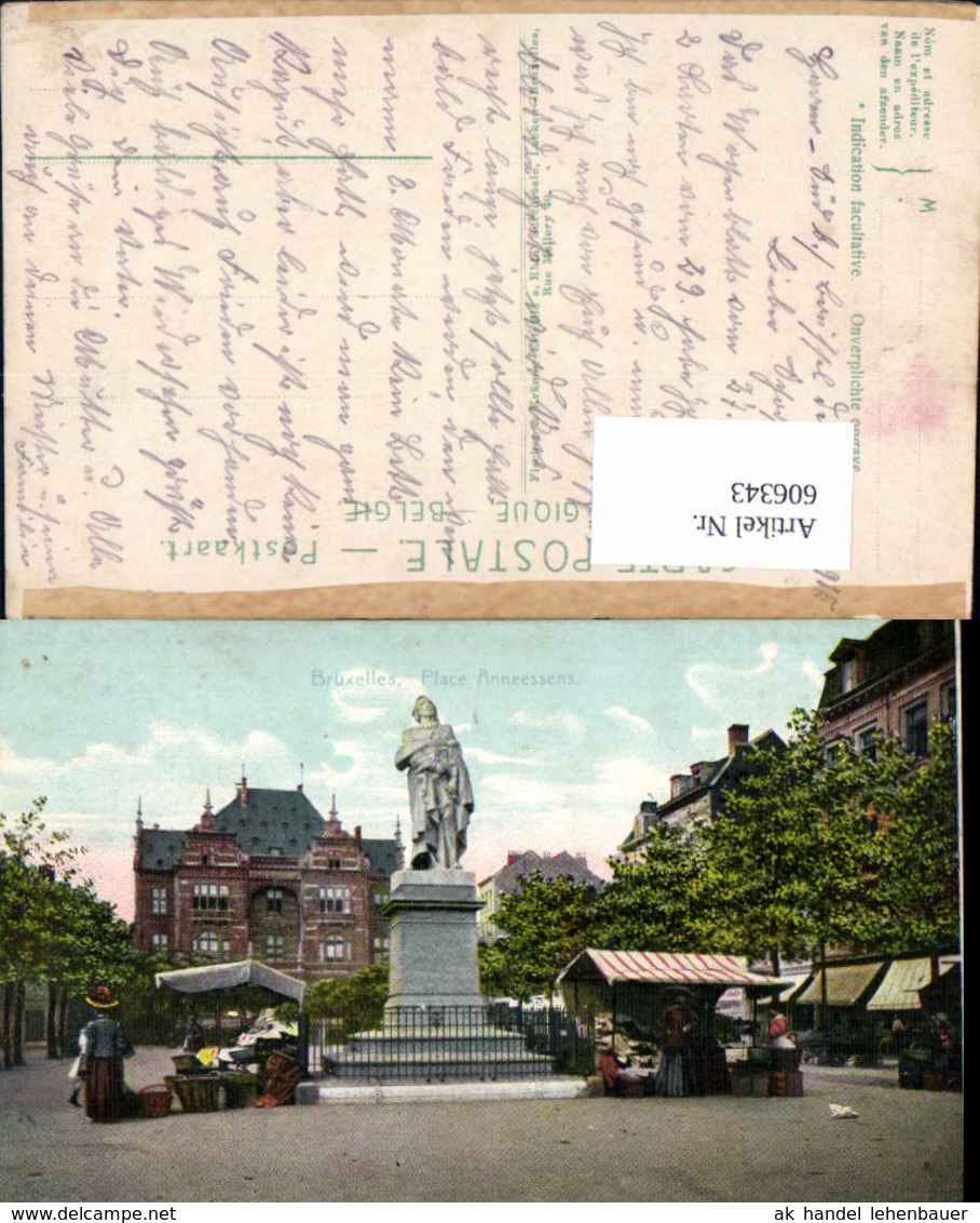 606343,Br&uuml;ssel Bruxelles Place Anneessens Statue - Sonstige & Ohne Zuordnung