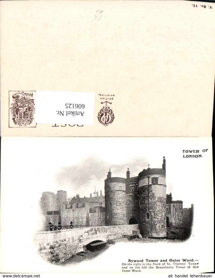 606125,London Tower Of London Byward Tower And Outer Ward Great Britain - Sonstige & Ohne Zuordnung