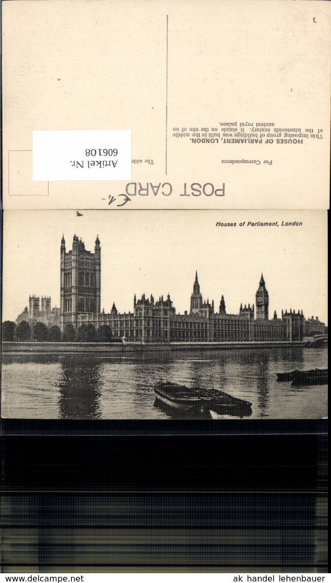 606108,London Houses Of Parliament Big Ben Great Britain - Sonstige & Ohne Zuordnung