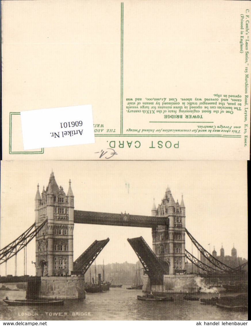 606101,London Tower Bridge Br&uuml;cke Schiffe Great Britain - Sonstige & Ohne Zuordnung