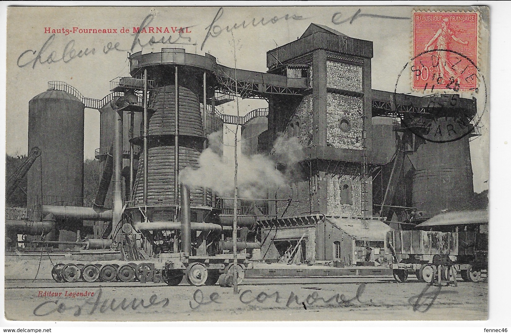 52 - Hauts Fourneaux De MARNAVAL - 1907 (Y116) - Industrie