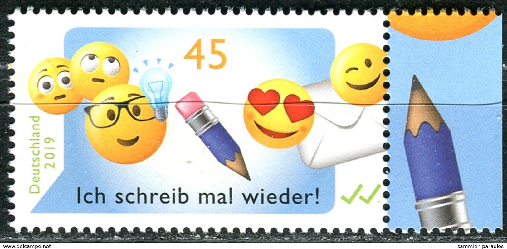 BRD - Mi 3458 - ** Postfrisch (N) - 45C     Ich Schreib Mal Wieder, Ausgabe 04.04.2019 - Unused Stamps