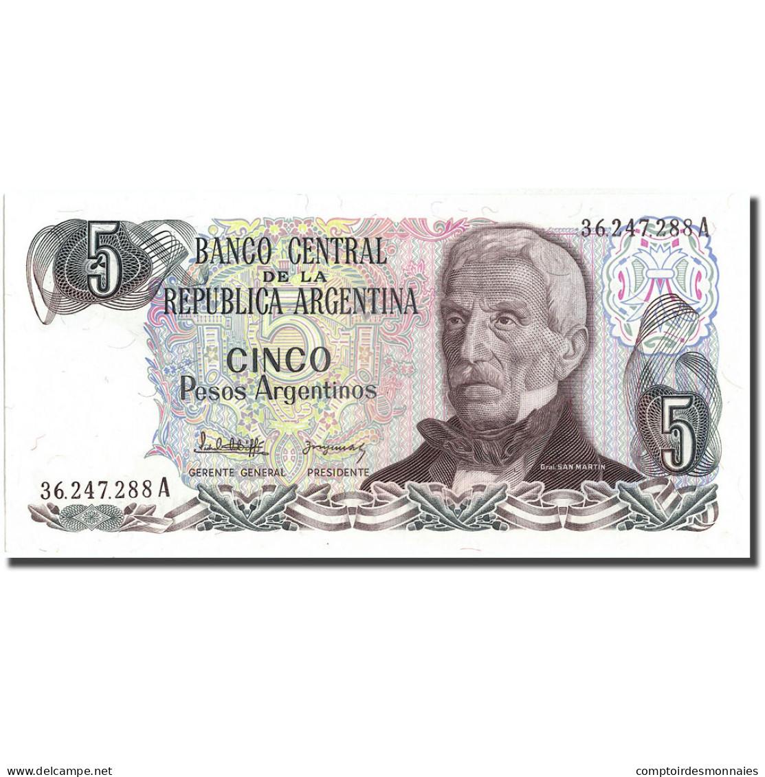 Billet, Argentine, 5 Pesos Argentinos, KM:312a, NEUF - Argentine