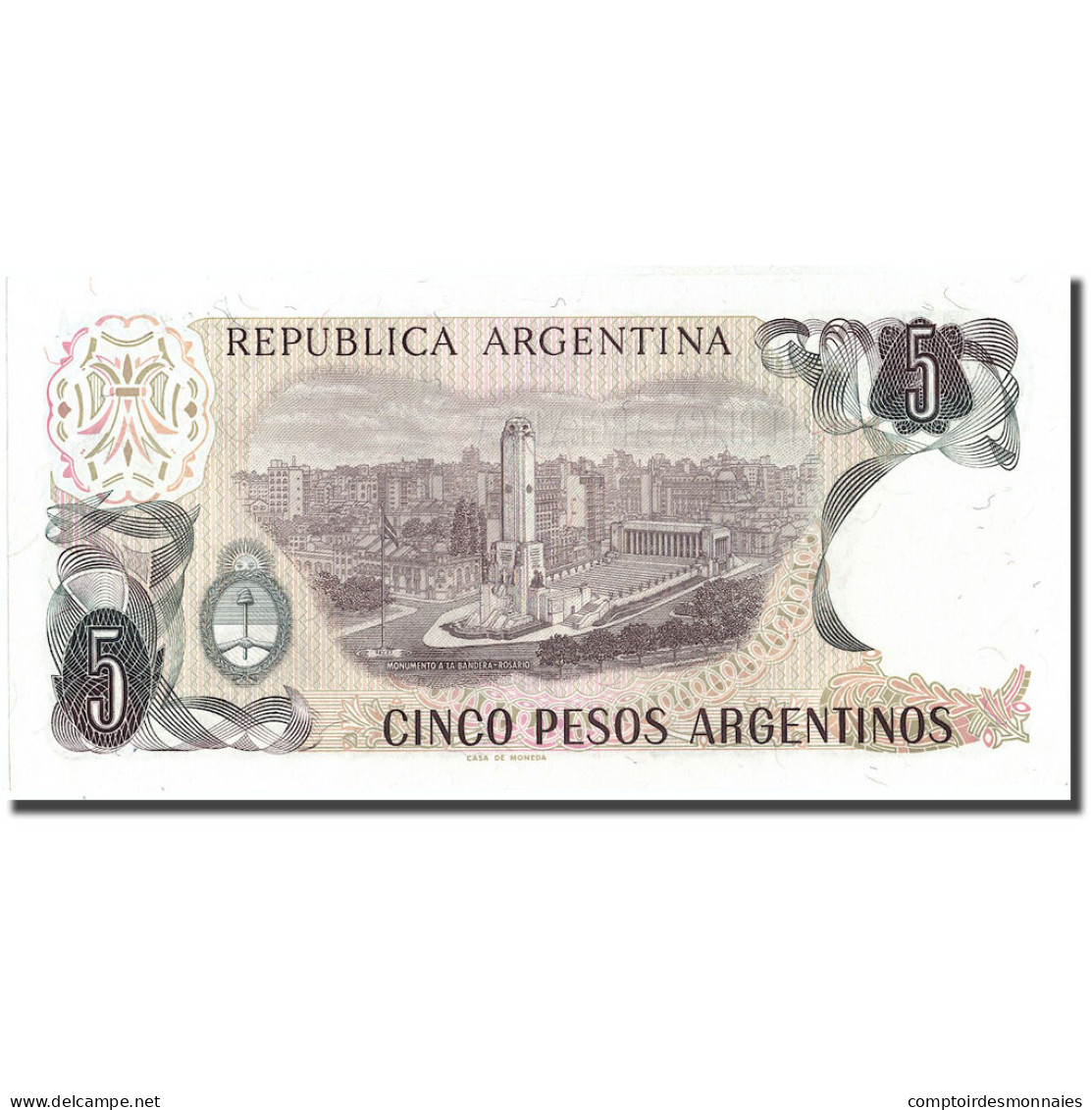 Billet, Argentine, 5 Pesos Argentinos, KM:312a, NEUF - Argentine