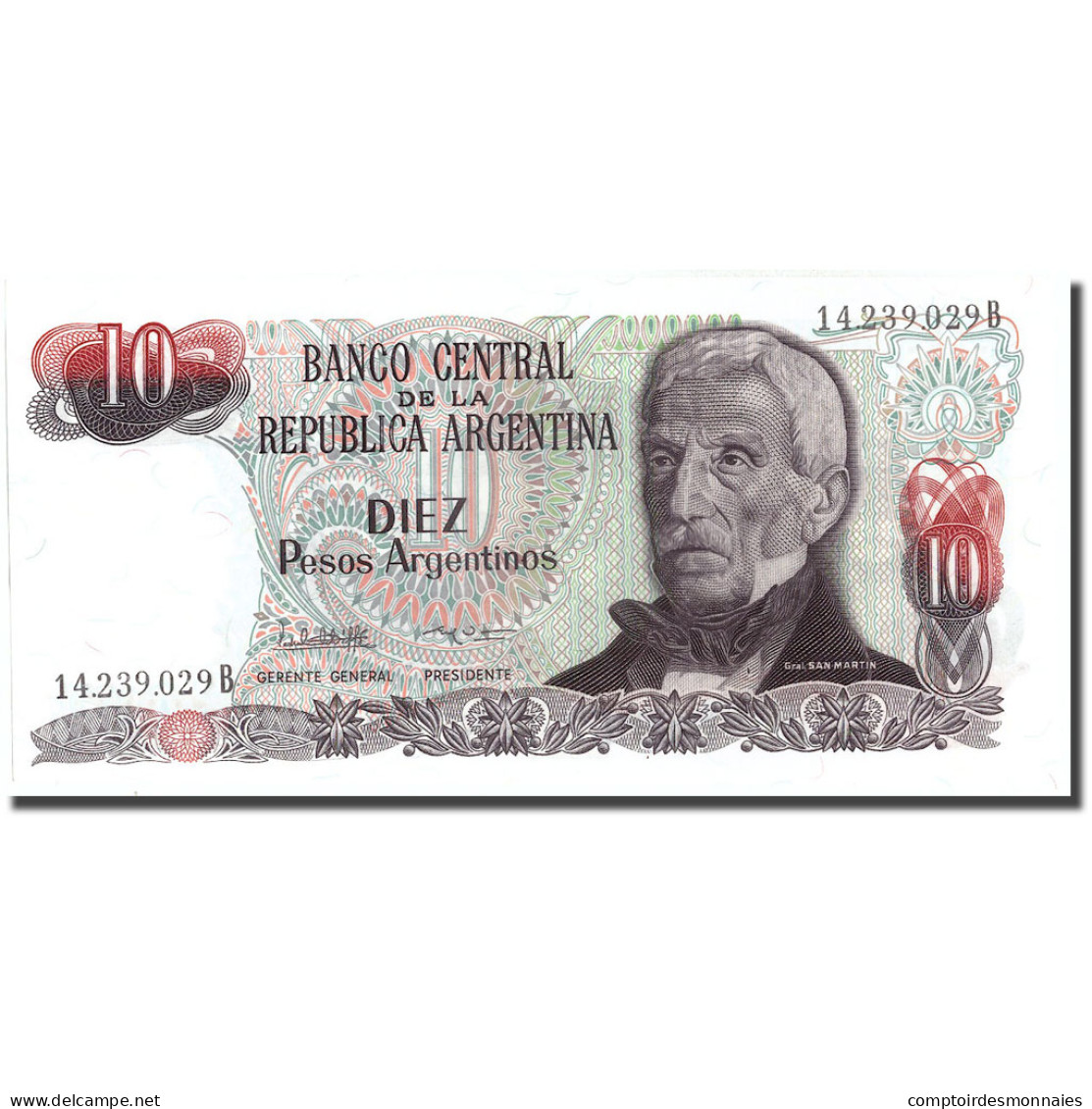 Billet, Argentine, 10 Pesos Argentinos, KM:313a, SPL+ - Argentine