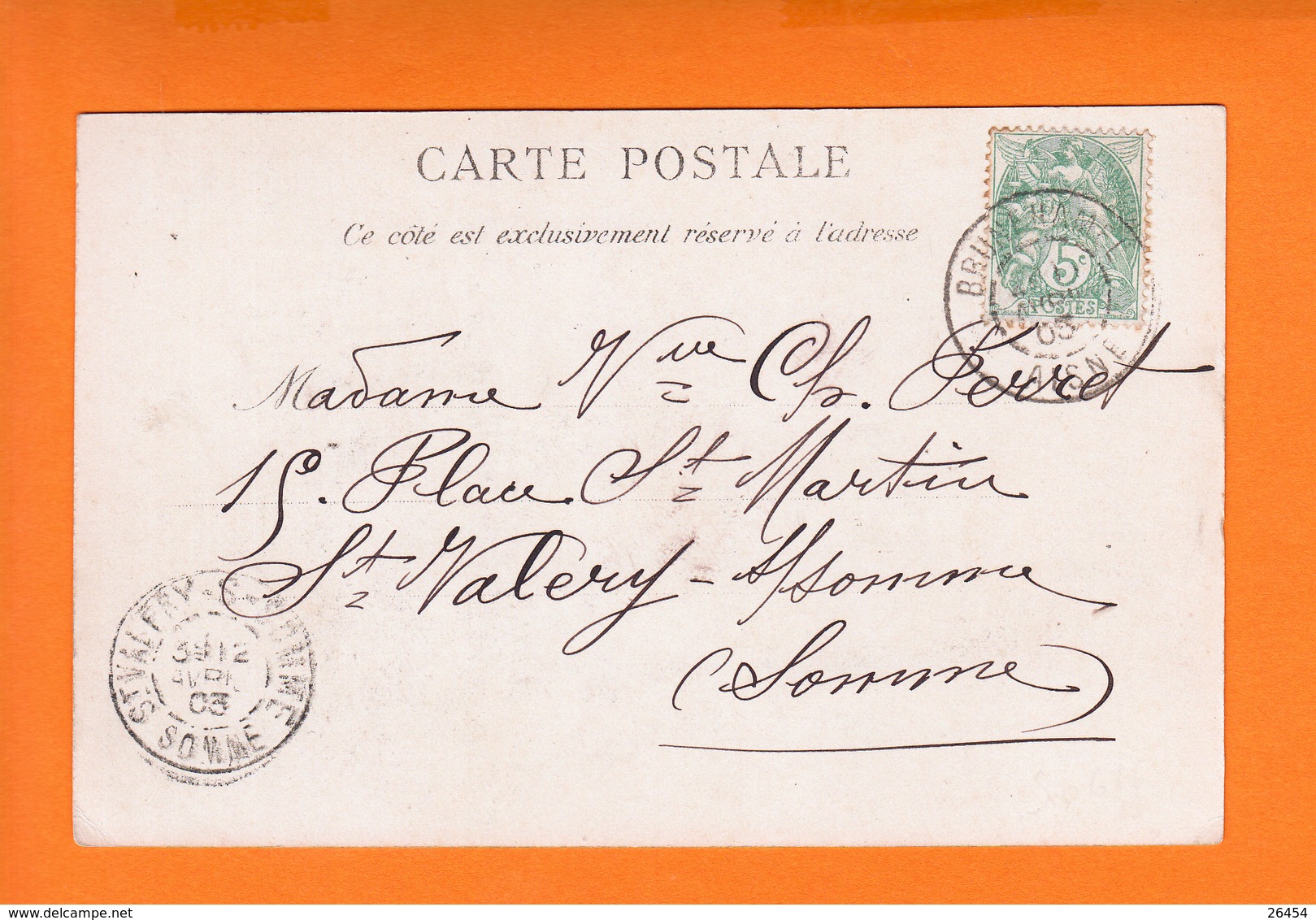 BRUNEHAMEL Aisne  " Vue De L'eglise "     Le 11 Avril 1903    Pour ST VALERY Sur SOMME      CPA  Precurseur - Autres & Non Classés