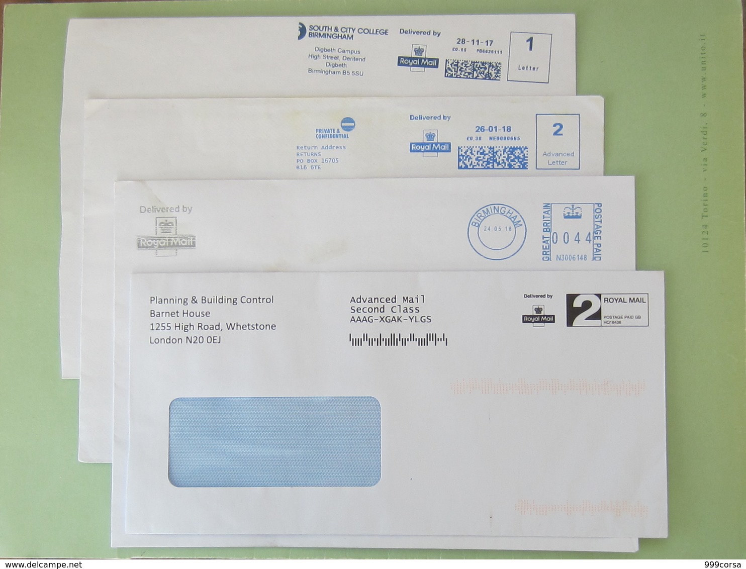 GB, Meter, Ema, Neopost Advanced Letter 2, Pitney Bowes Letter 1, PPI (Printed Postage Impression), Neopost 0044 (4 Item - Macchine Per Obliterare (EMA)
