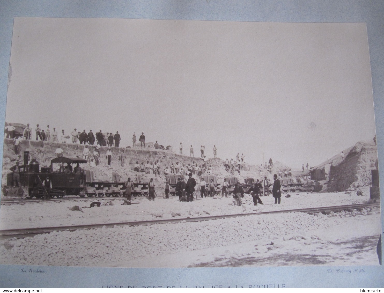 Grande Photo - COGNACQ & FILS - LIGNE DU PORT DE LA PALLICE A LA ROCHELLE - 3 Mai 1890 - COTE LA PALLICE - Lieux